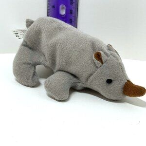 Ty Teenie Beanie Babies Spike Rhino 1999 McDonald’s Plush w/ Tag Gray